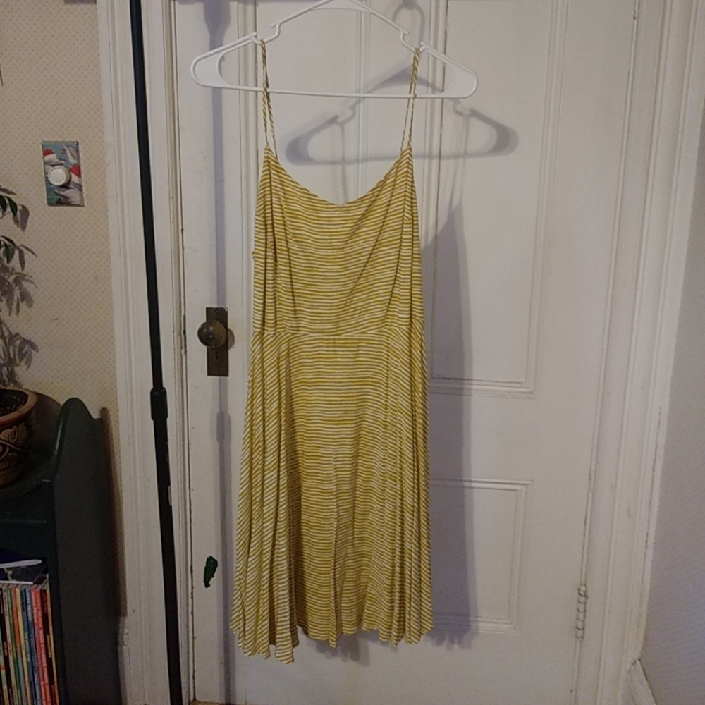 Yellow stripe Old Navy A-line sundress